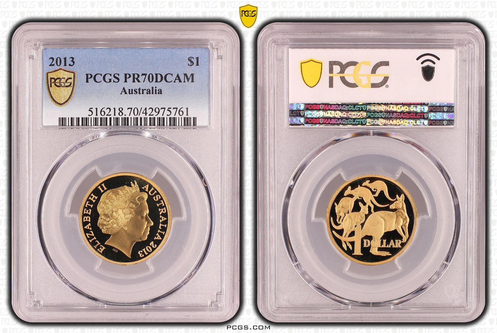 2013 Australia One Dollar, $1 PCGS - PR70DCAM POP 24/0 -761