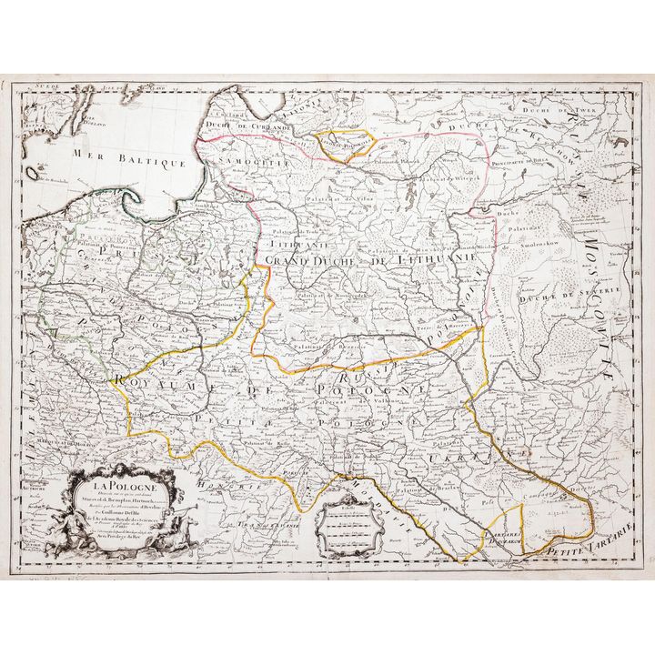 Guillaume de l’Isle | La Pologne dresée sur ce qu’en ont donne Starovolsk, Beauplan, Hartknoch...