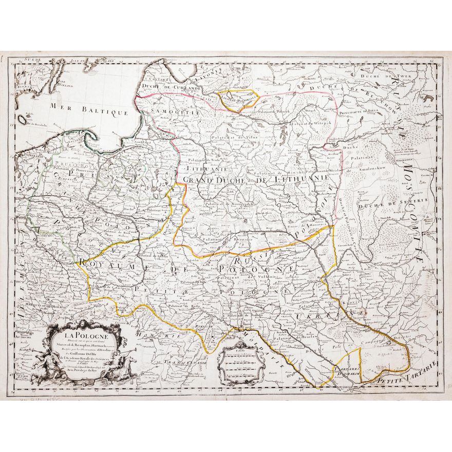 Guillaume de l’Isle | La Pologne dresée sur ce qu’en ont donne Starovolsk, Beauplan, Hartknoch...