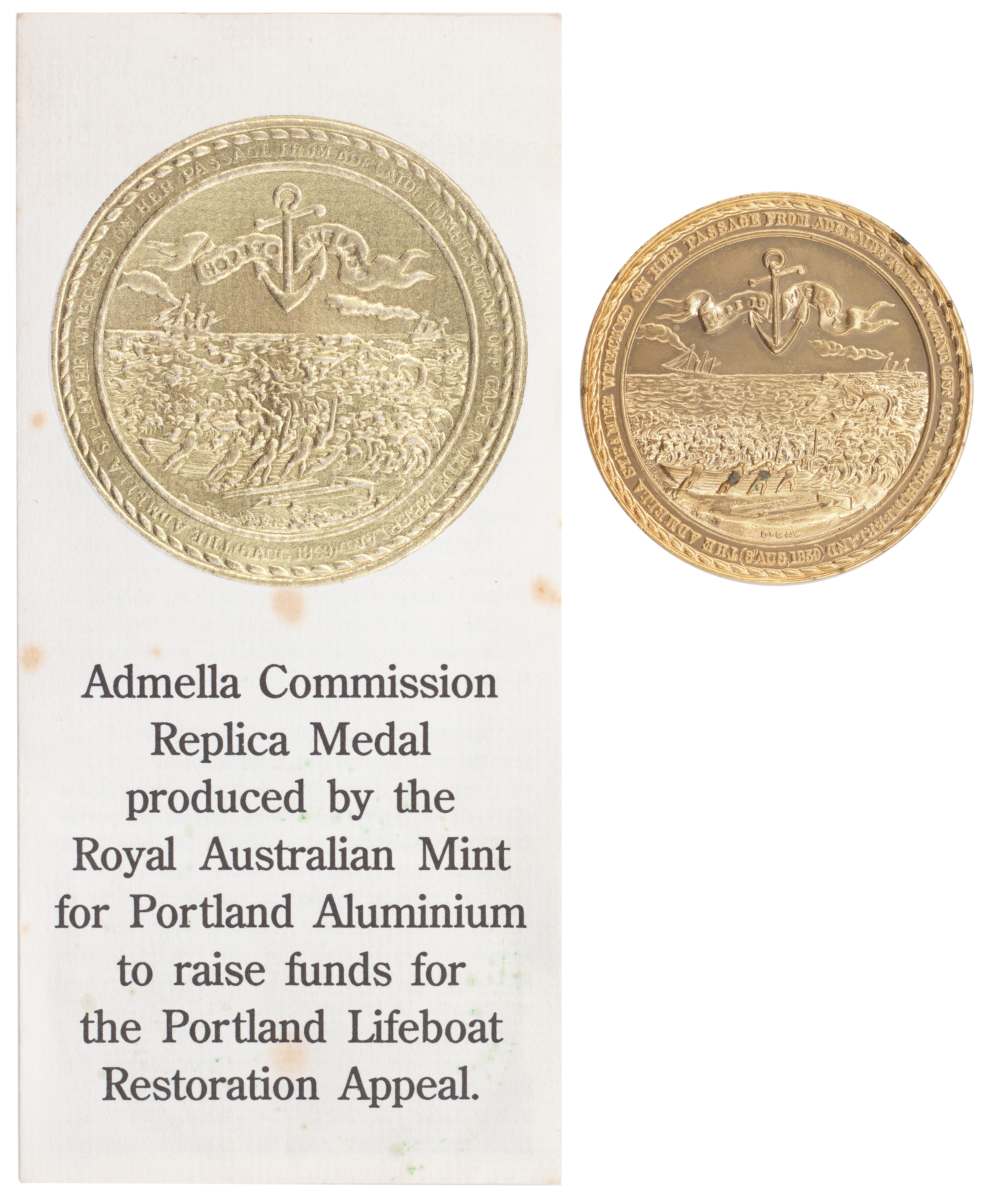 Victoria, Portland Lifeboat Restoration Fund, 1990, UNC
