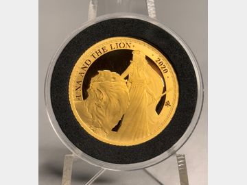 2020 ST. HELENA ELIZABETH II 'UNA & THE LION' 1/4oz PROOF GOLD COIN