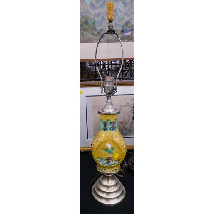 Chinese Fahua Vase Table Lamp- 27''