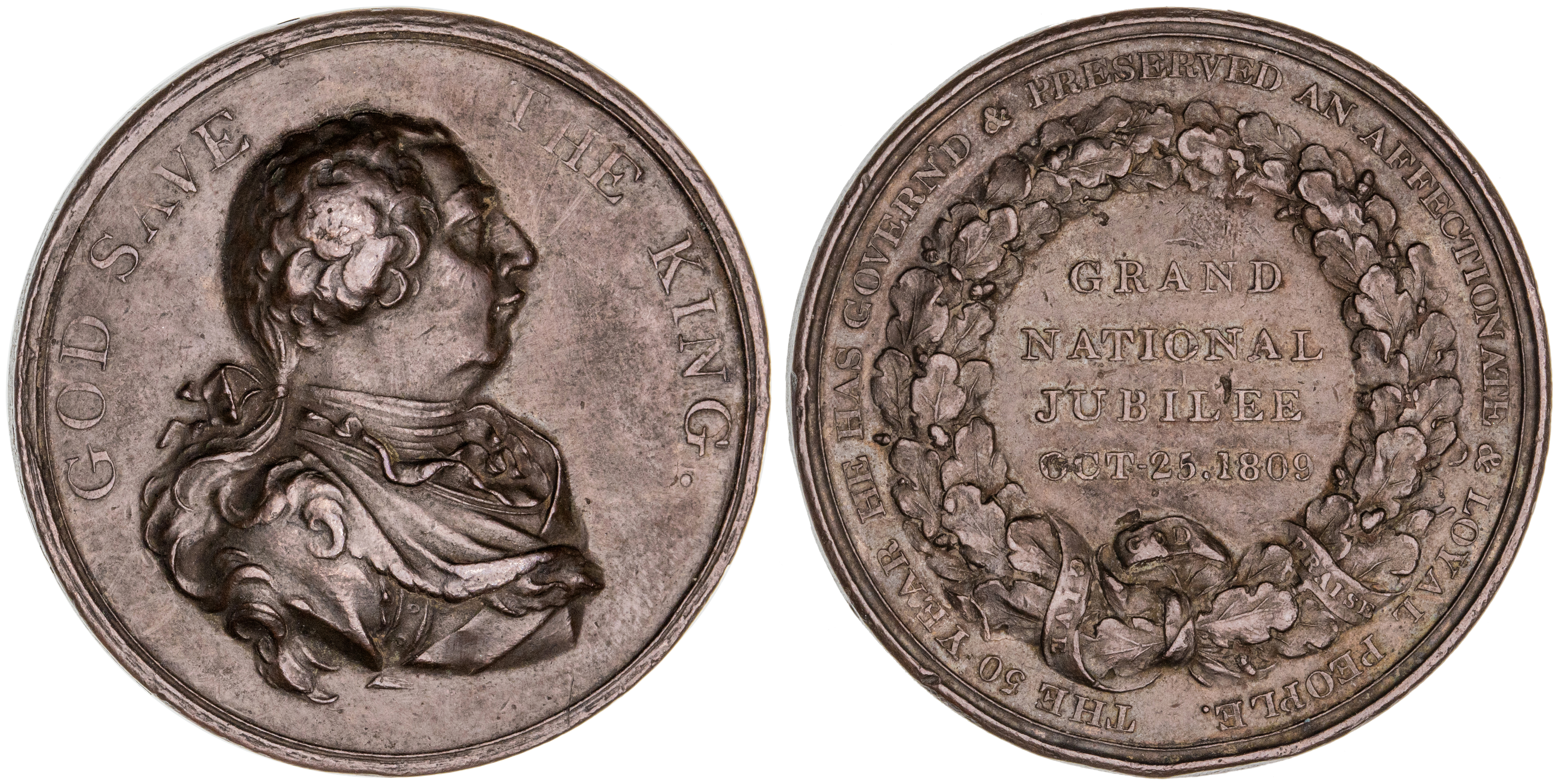407 · Great Britain, George III (1767-1820), Grand National Medal, 1809, gVF