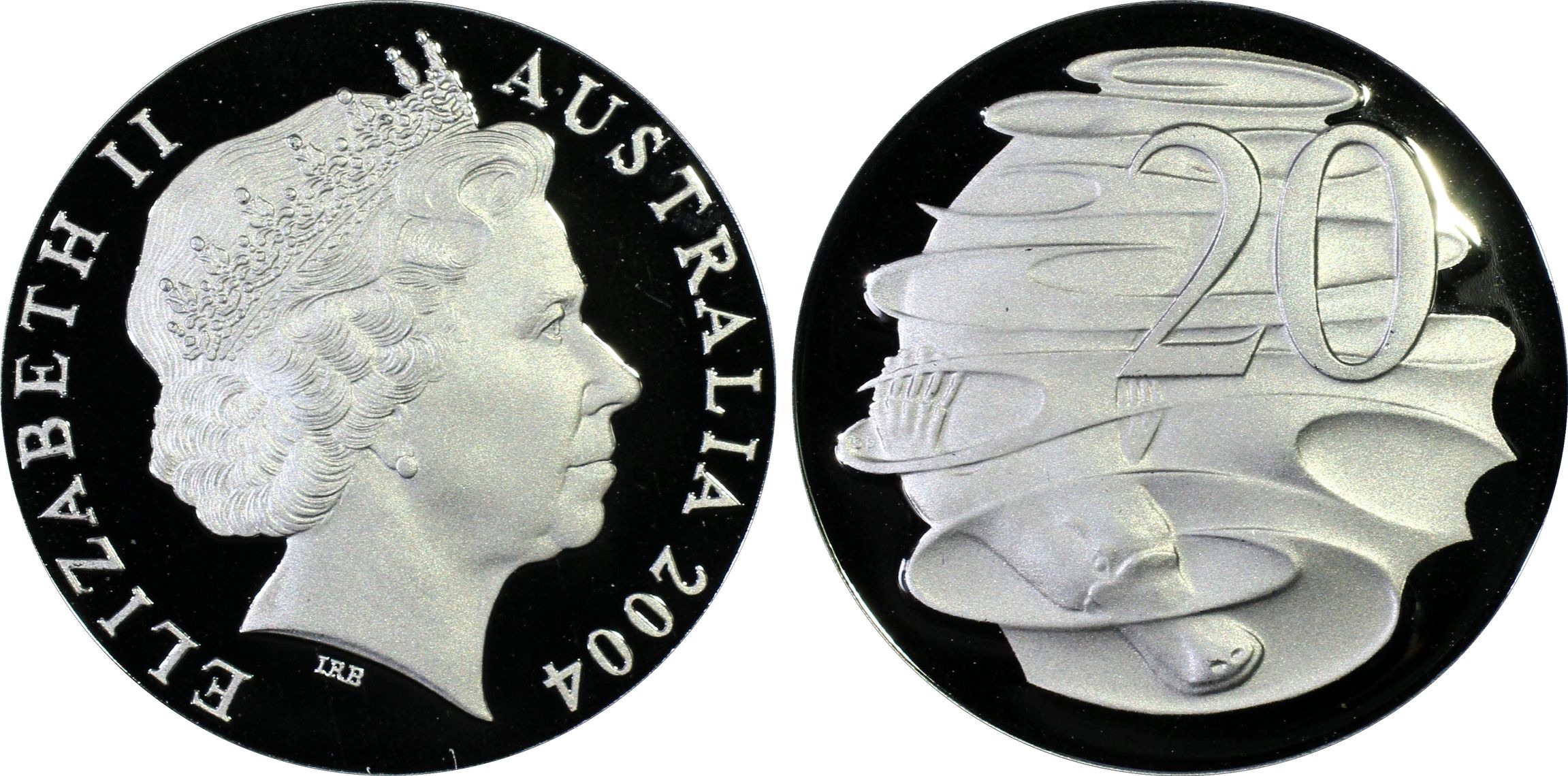 Large Head, Twenty Cent, 2004, PCGS PR69DCAM