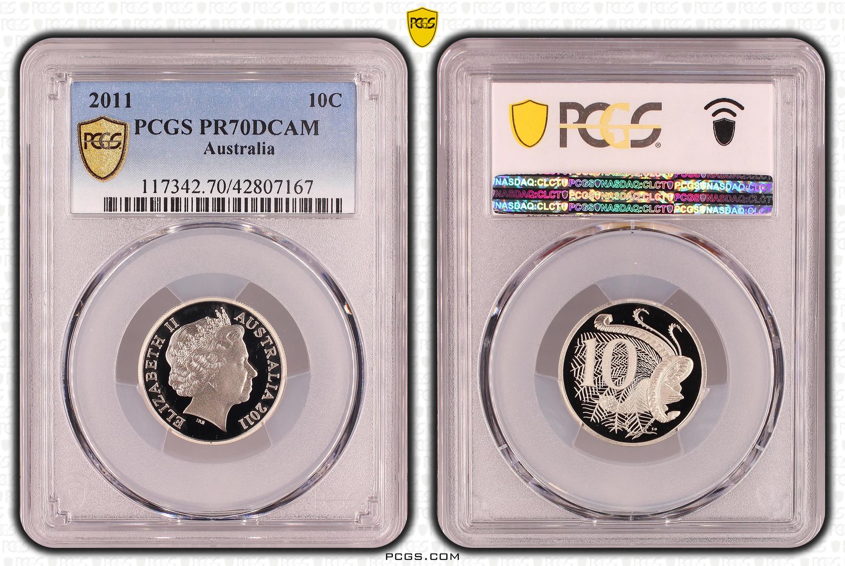 Elizabeth II, Ten Cent, PR70DCAM , 2011 PCGS POP - 10/0