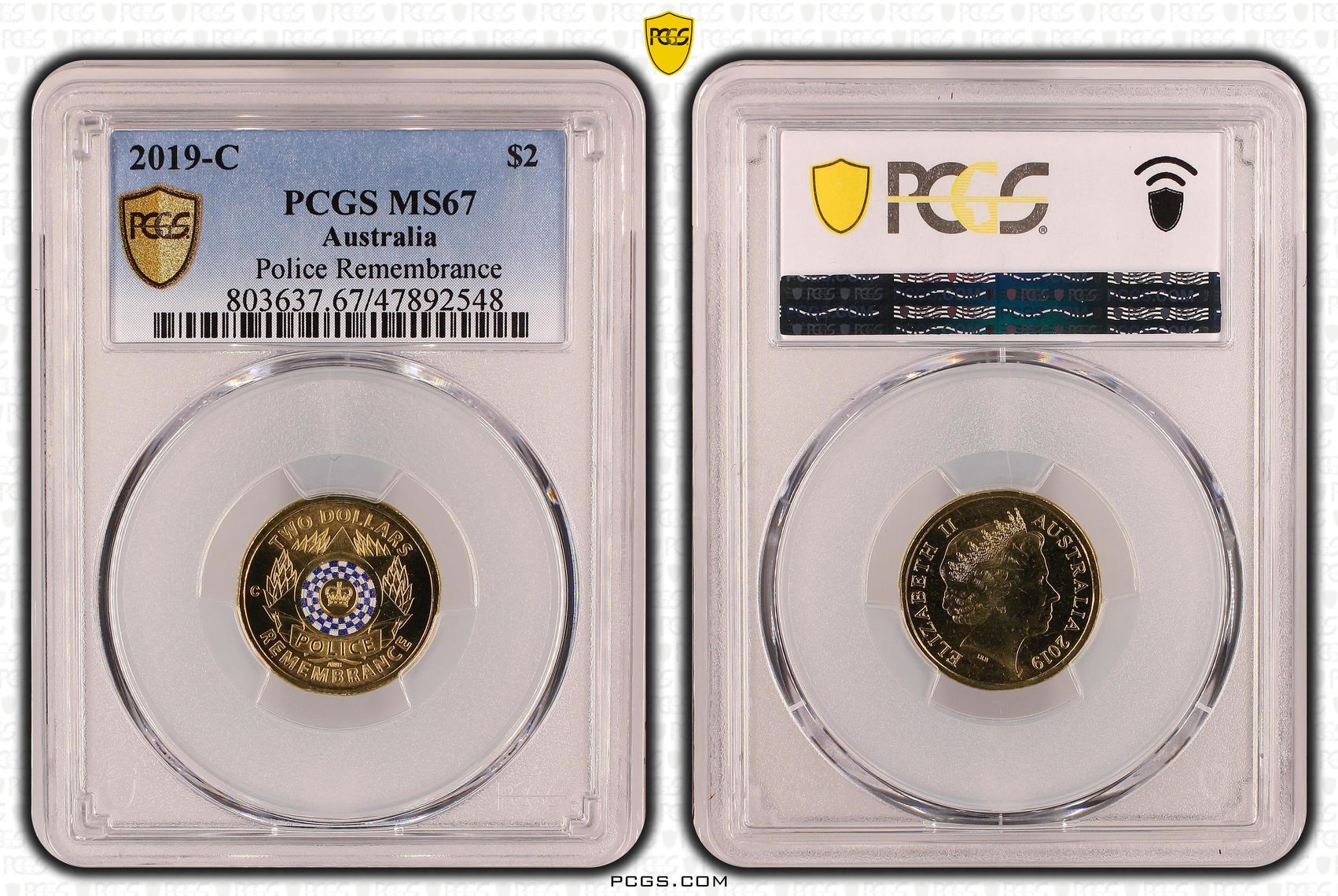 Police Remembrance , Two Dollar, 2019-C, PCGS MS67
