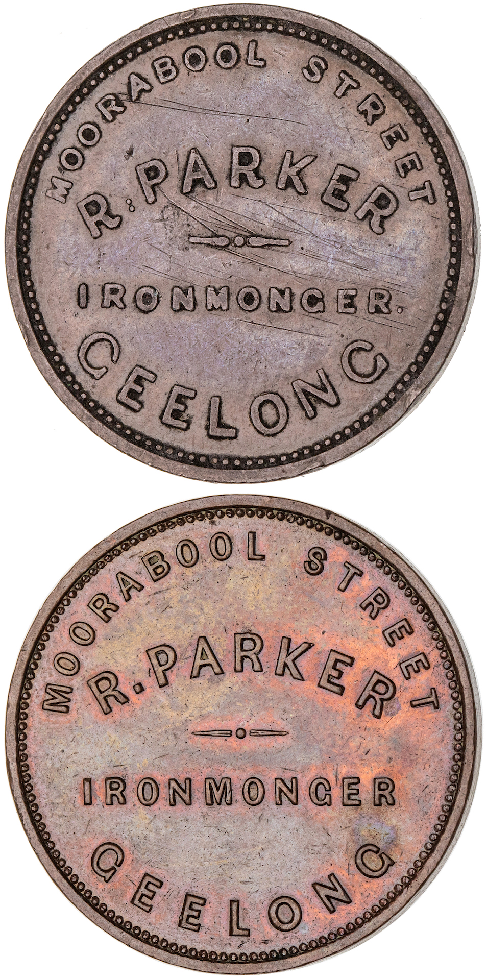 Geelong, Victoria, R. Parker, Penny, ND, VF