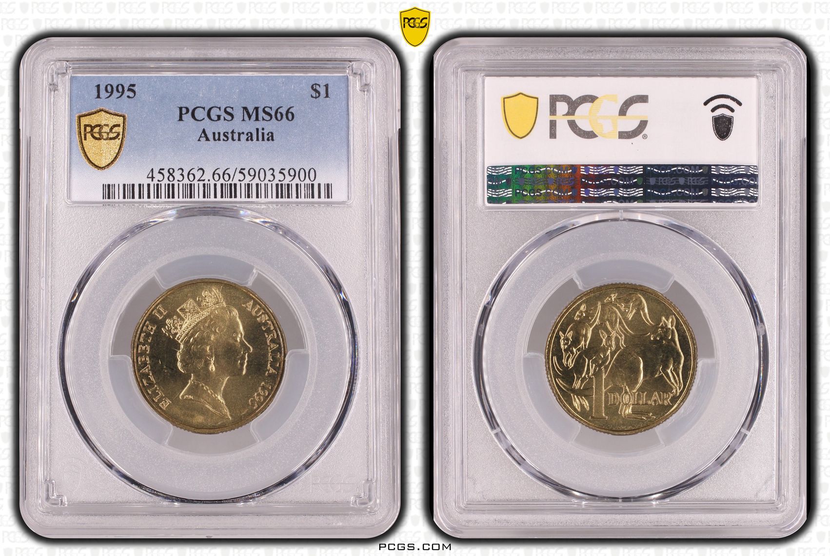 One Dollar, 1995, PCGS MS66