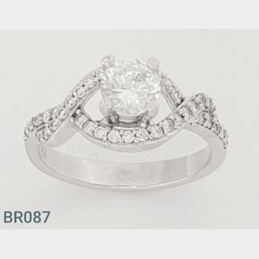 STERLING SILVER 'INFINITY STAR' RING WITH CZ'S (SIZE Q) - 51543/237