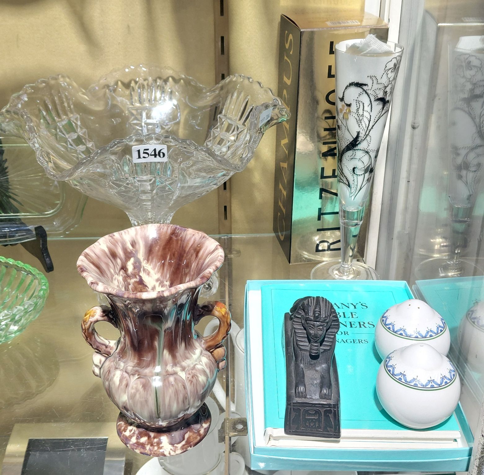 Crystal Tazza And Ceramics