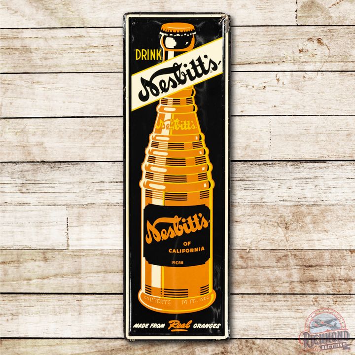 Drink Nesbitt's of California & Bottle Metal Sign TAC 8.25