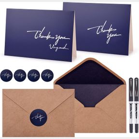 40 PACK 4X6 THANK YOU CARDS WITH ENVELOPES AND STICKERS - PERFECT FOR WEDDINGS,BRIDAL SHOWERS,BABY SHOWERS,GRADUATIONS,BIRTHDAYS,F