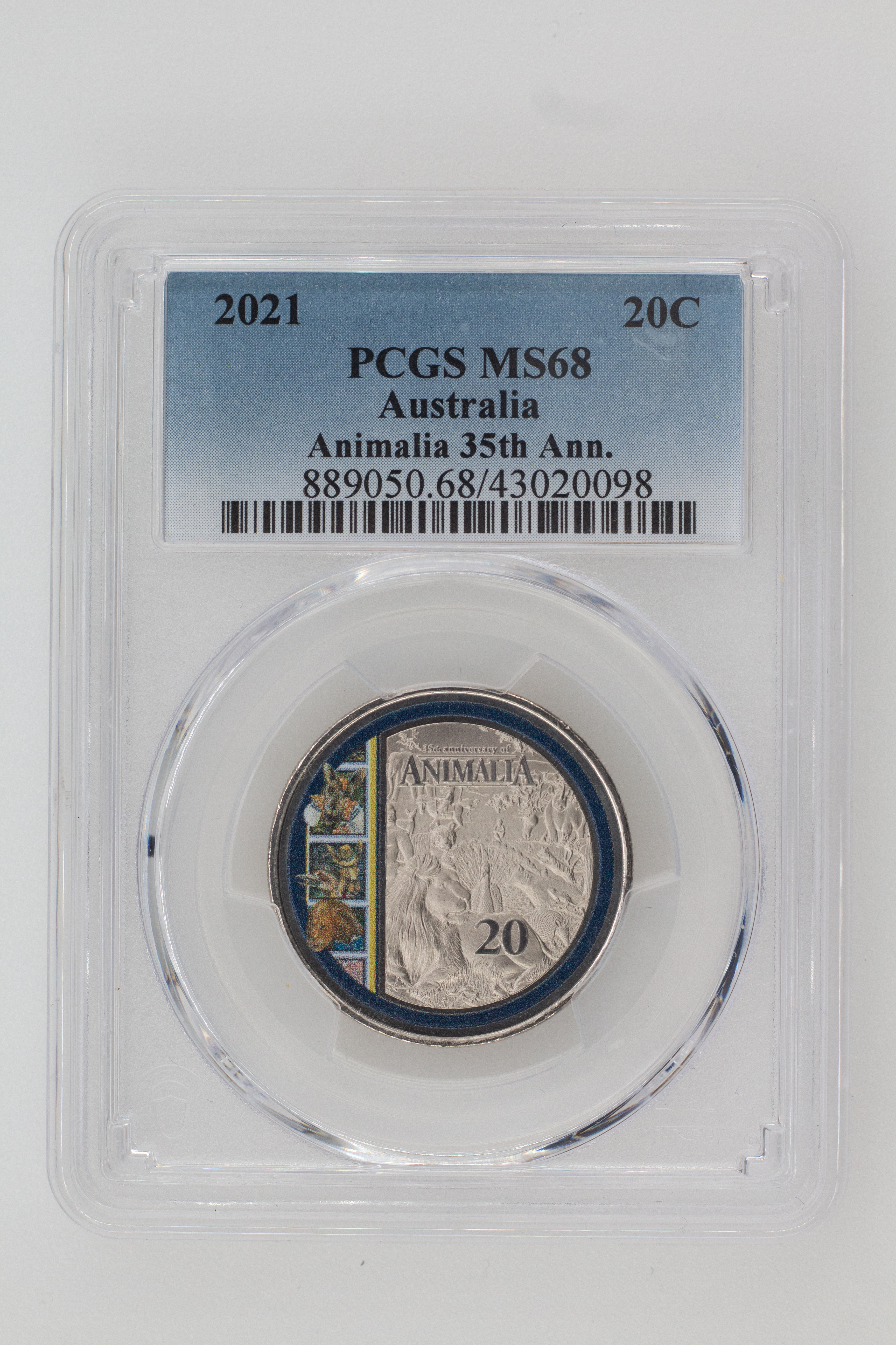 2021 Australia Twenty Cent, 20c Animalia 35th Ann. PCGS - MS68 -098