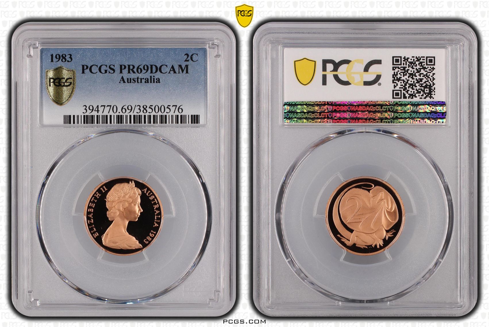 Elizabeth II, Two Cent, 1983, PCGS PR69DCAM