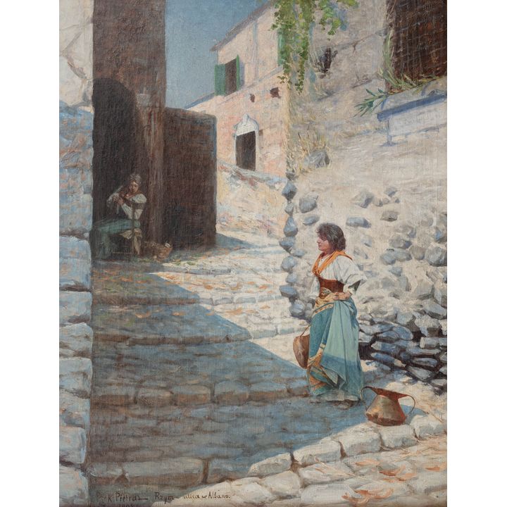 Kazimierz Pietras | Rzym - ulica w Albano, 1903 r.