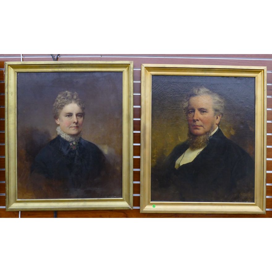 Pair Samuel Bell Waugh (1814-1885 Pennsylvania) ''Husband and Wife''