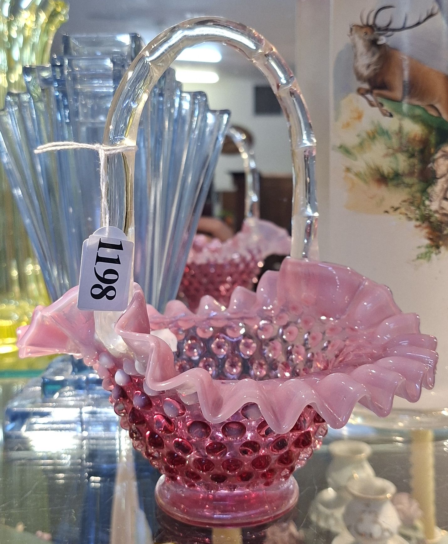1198 · RUBY AND VASELINE BASKET