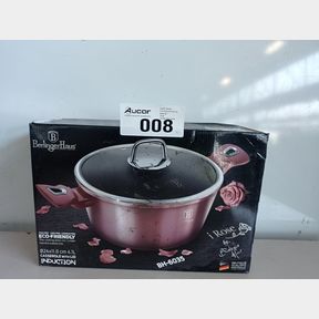 BERLINGER HAUS 24CM MARBLE COATING CASSEROLE WITH LID - ROSE EDITION