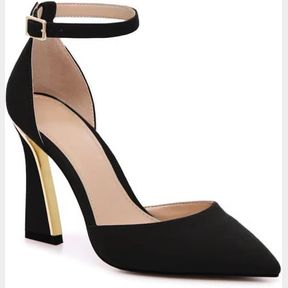 JULIET HOLY WOMENS PUMPS POINT CLOSED TOE HEELS BUCKLE ANKLE STRAP D'ORSAY HEELED SANDALS