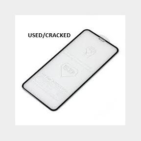 Tekron Full Coverage 5D Tempered Glass Screen Protector for iPhone XS / X -(USED/CRACKED) - 51737/9758 B3 (S10)