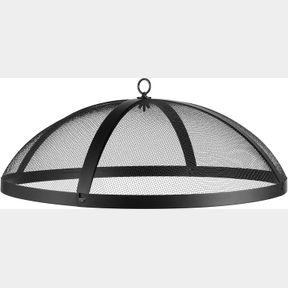 HEAVY DUTY FIRE PIT SPARK SCREEN EASY-OPENING FIRE PIT LID ROUND COVER WITH MESH SCREEN AND HANDLE, 20 DIAMETER