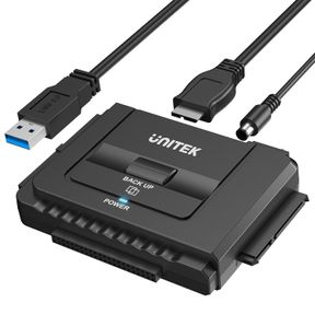 UNITEK USB 3.0 TO IDE AND SATA CONVERTER EXTERNAL HARD DRIVE ADAPTER KIT FOR UNIVERSAL 2.5/3.5 HDD/SSD HARD DRIVE DISK, ONE TOUCH