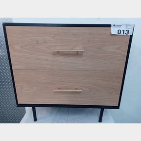 ADANI BEDSIDE TABLE- BLACK AND NATURAL