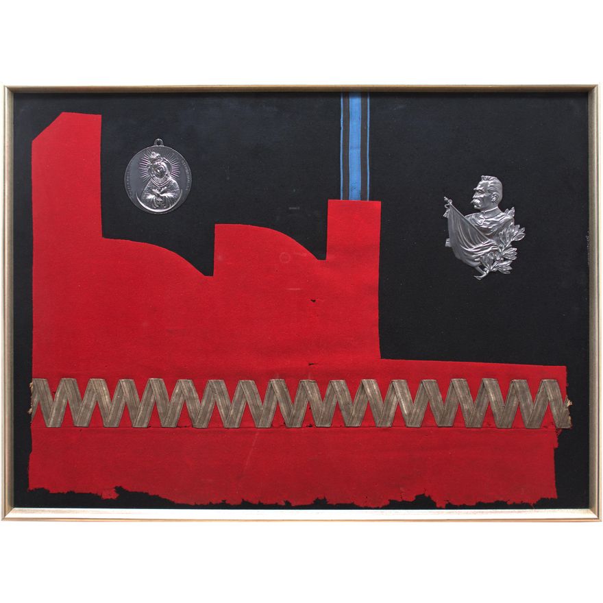 FRAGMENT TKANINY Z POGRZEBU MARSZAŁKA JÓZEFA PIŁSUDSKIEGO, 1935 R.