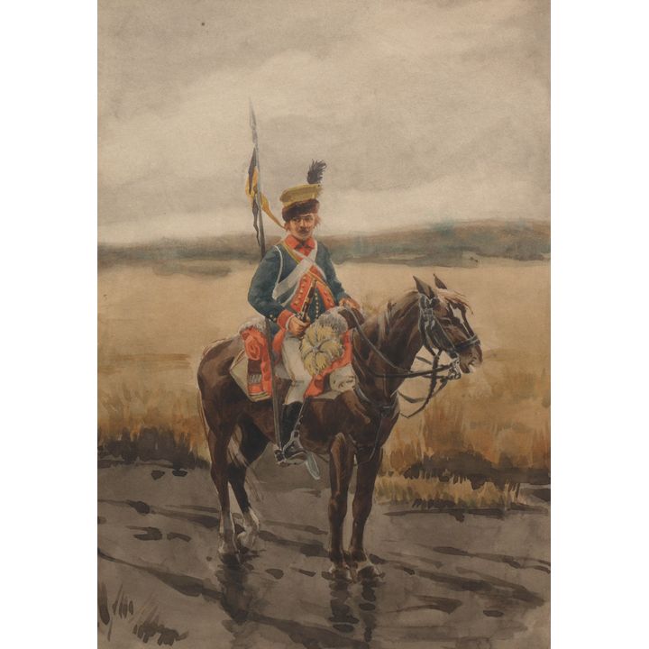 Artysta nieokreślony | Ułan 1 Galicyjskiego Pułku Ułanów z roku 1796