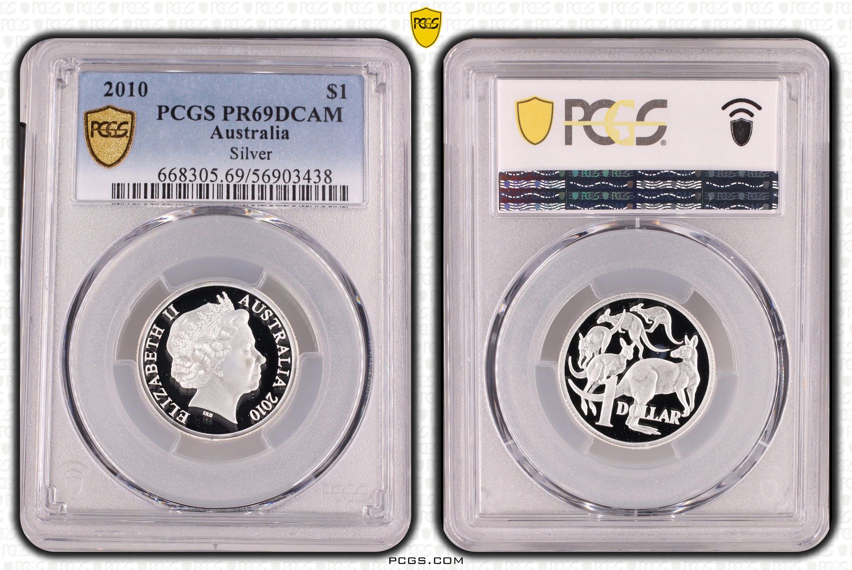 Silver, One Dollar, 2010, PCGS PR69DCAM