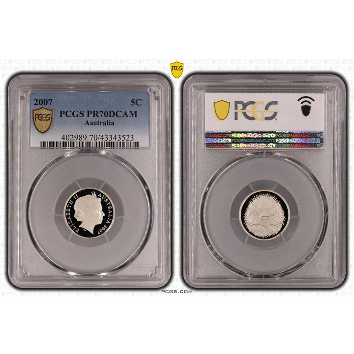 Elizabeth II, Five Cent, PR70DCAM , 2007 PCGS POP - 26/0