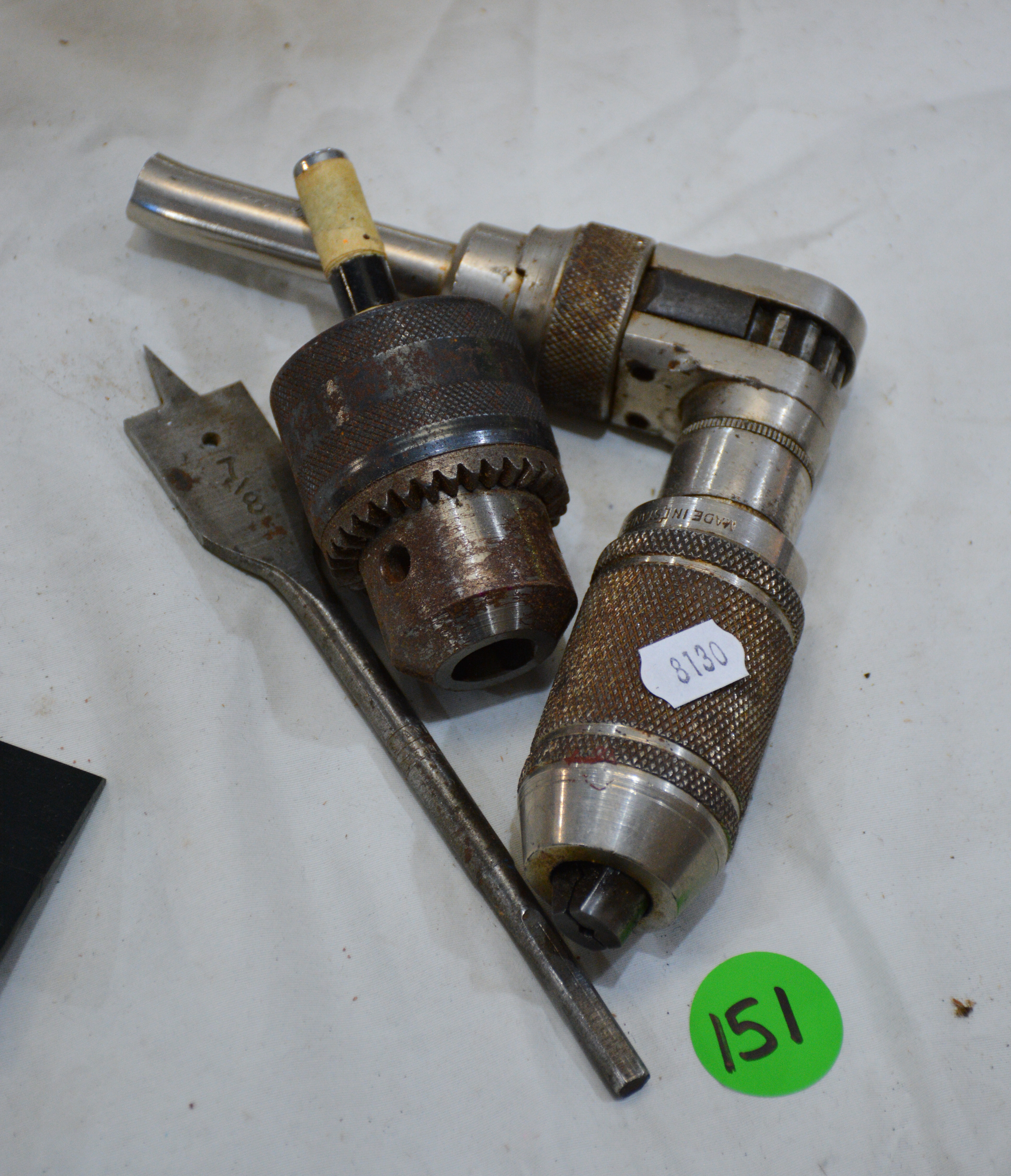 Ratcheting Bit Brace, Chuck and Drill Bit — sold at auction in New Zealand for $15