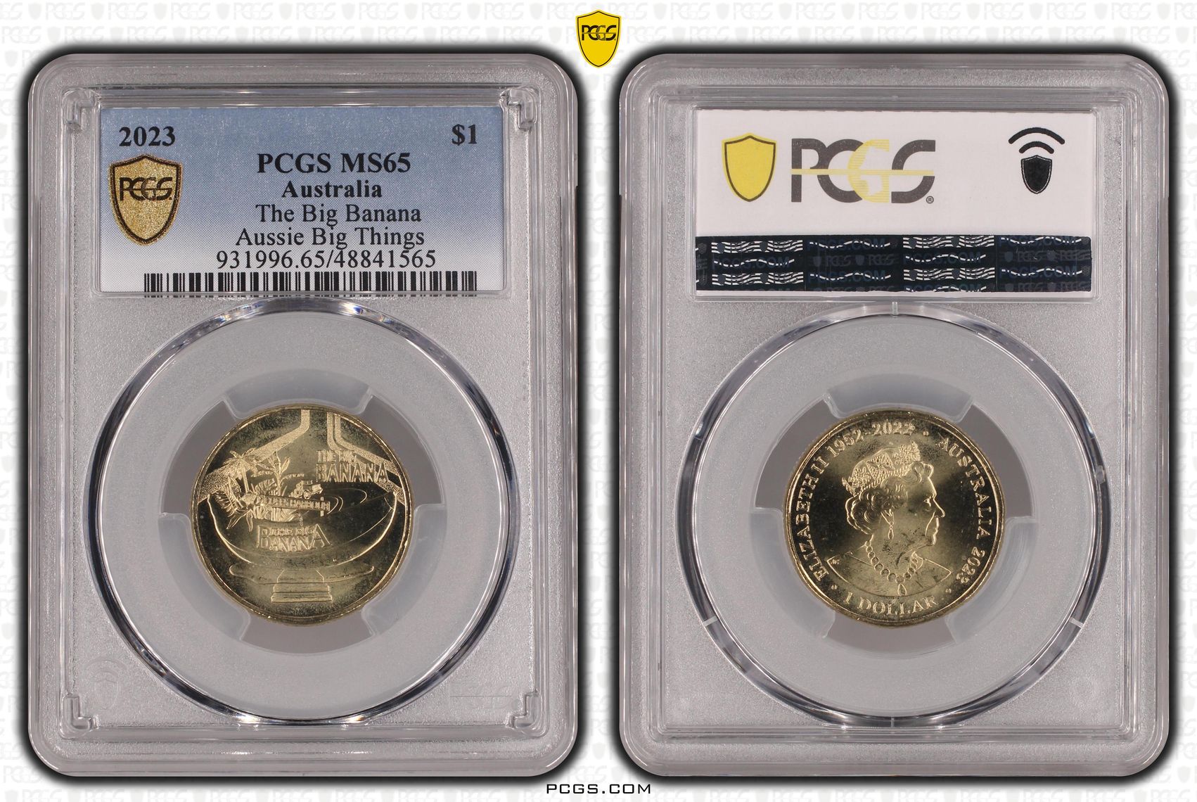 325 · The Big Banana Aussie Big Things, One Dollar, 2023, PCGS MS65