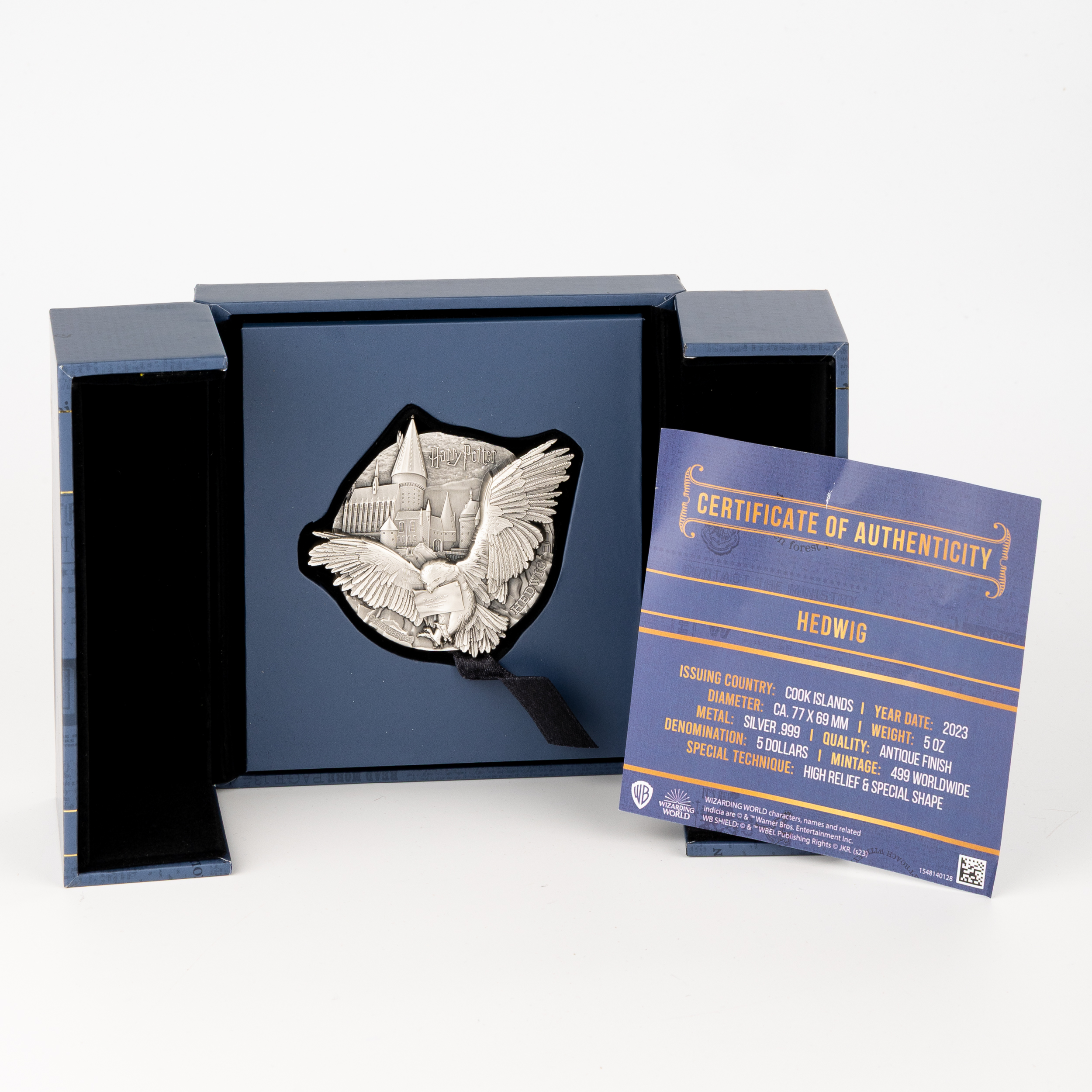 Cook Islands, Wizarding World Harry Potter - Hedwig, Five Dollars, 2023, UNC