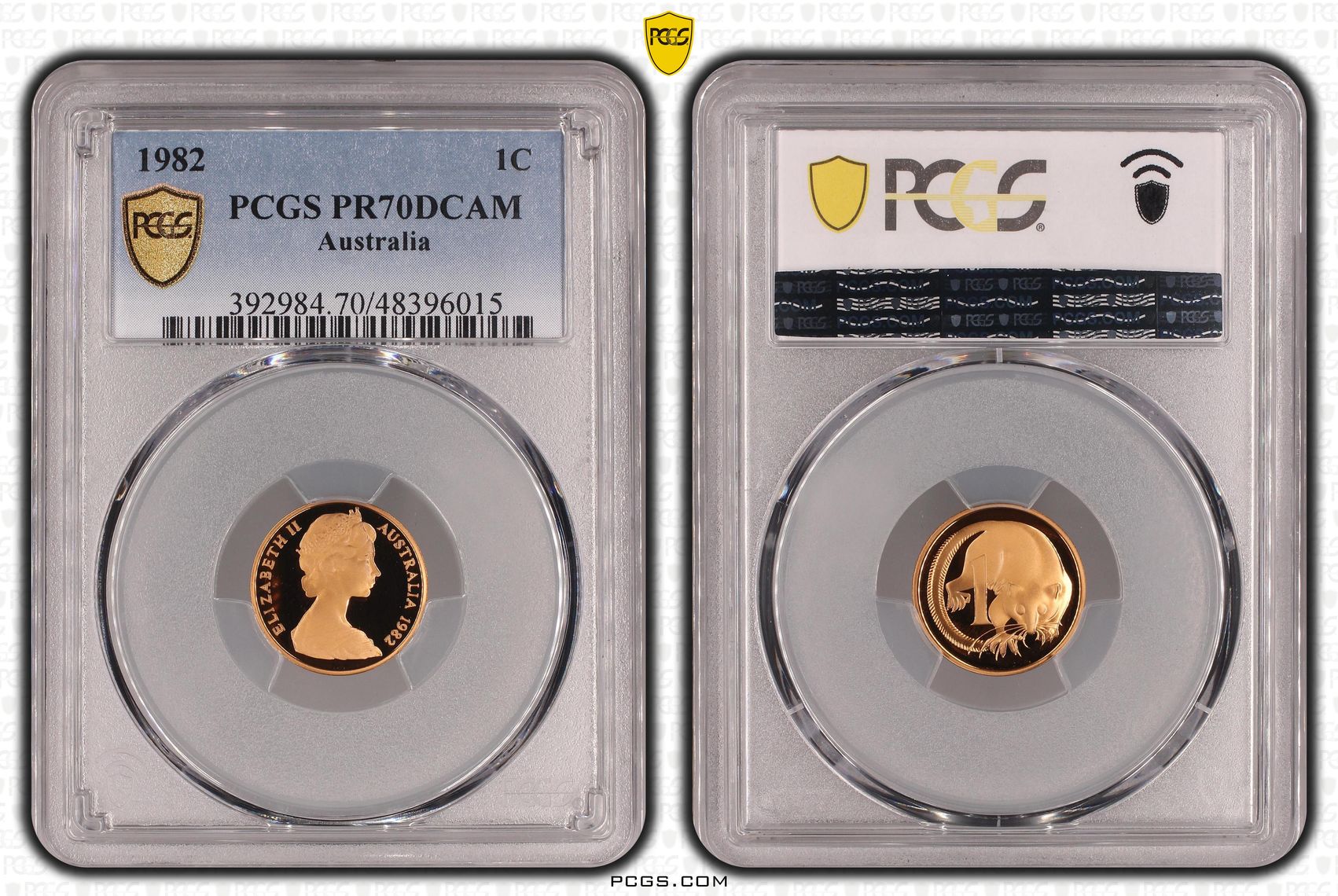 One Cent, 1982, Pcgs Pr70dcam