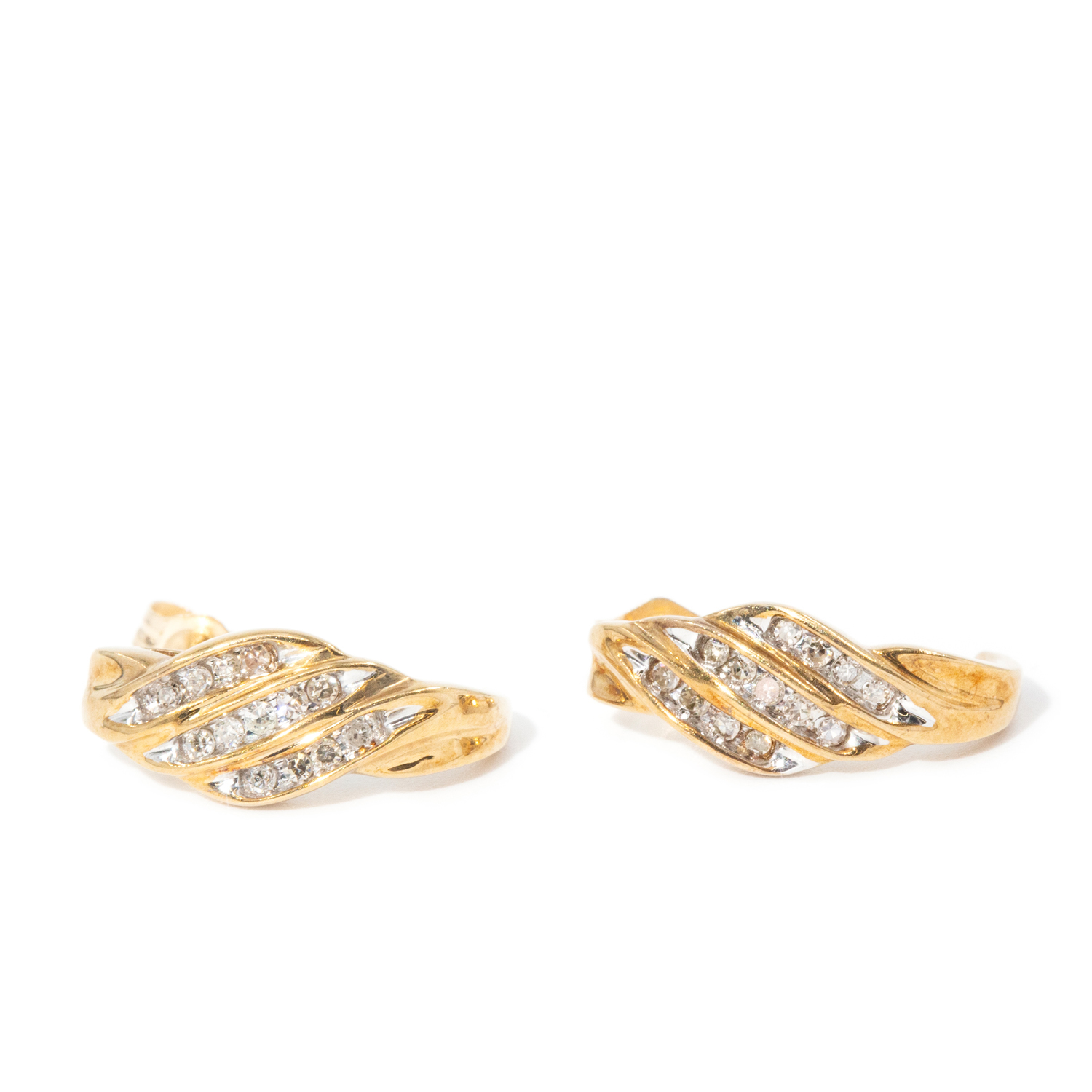 9ct Gold Diamond Earrings