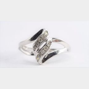 0.100CTS COLOUR J/K CLARITY VS/SI DIAMONDS IN WHITE GOLD RING - 51543/130