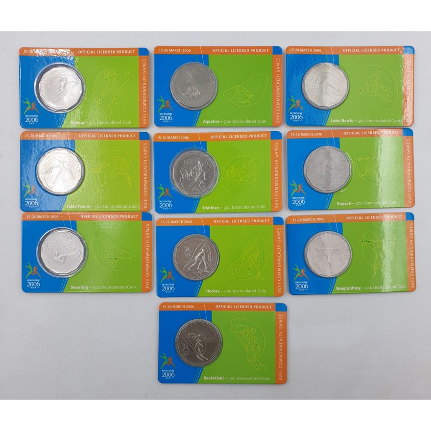 Comm. Games Unc. Carded Coins (x10)