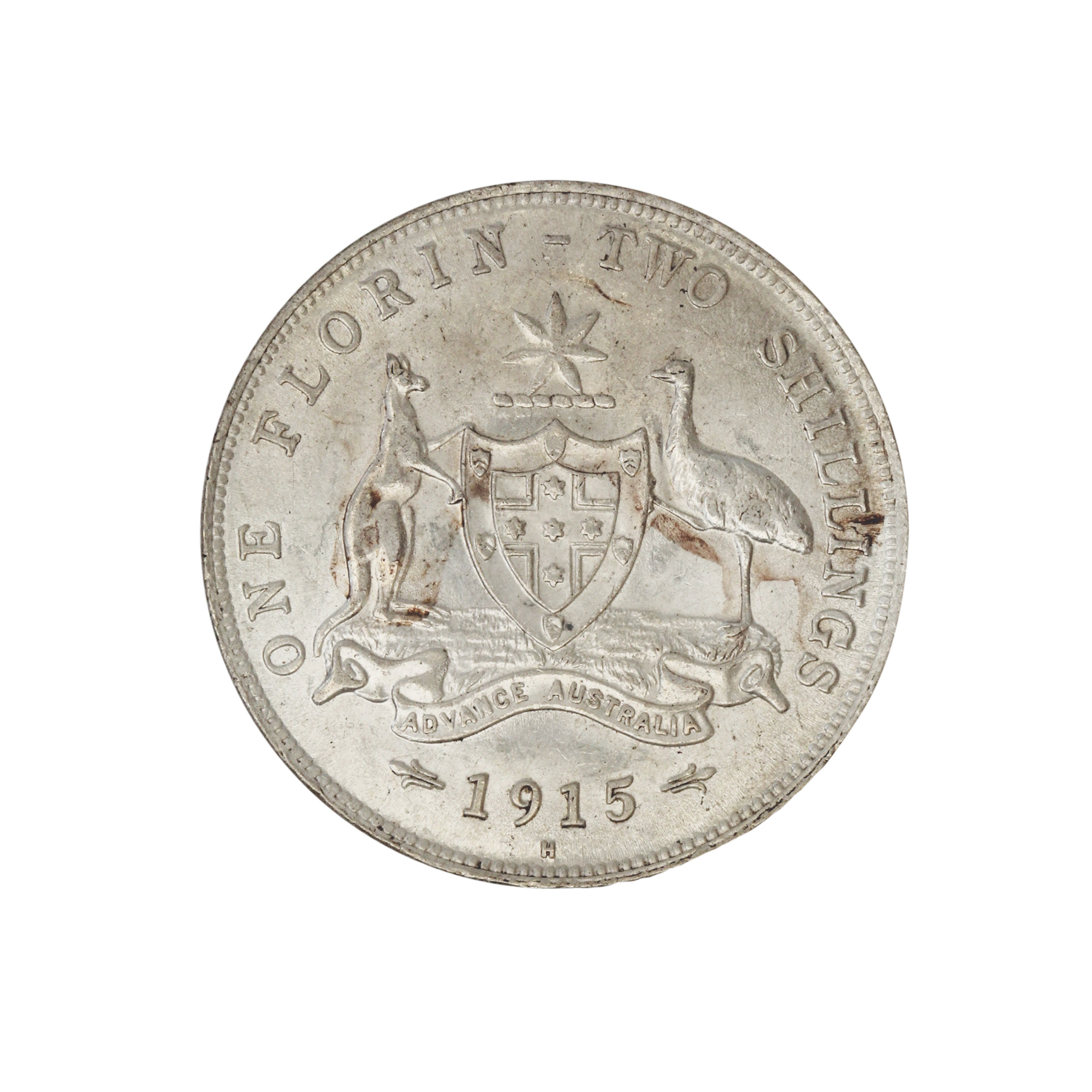 George V, Florin, 1915H, aUNC