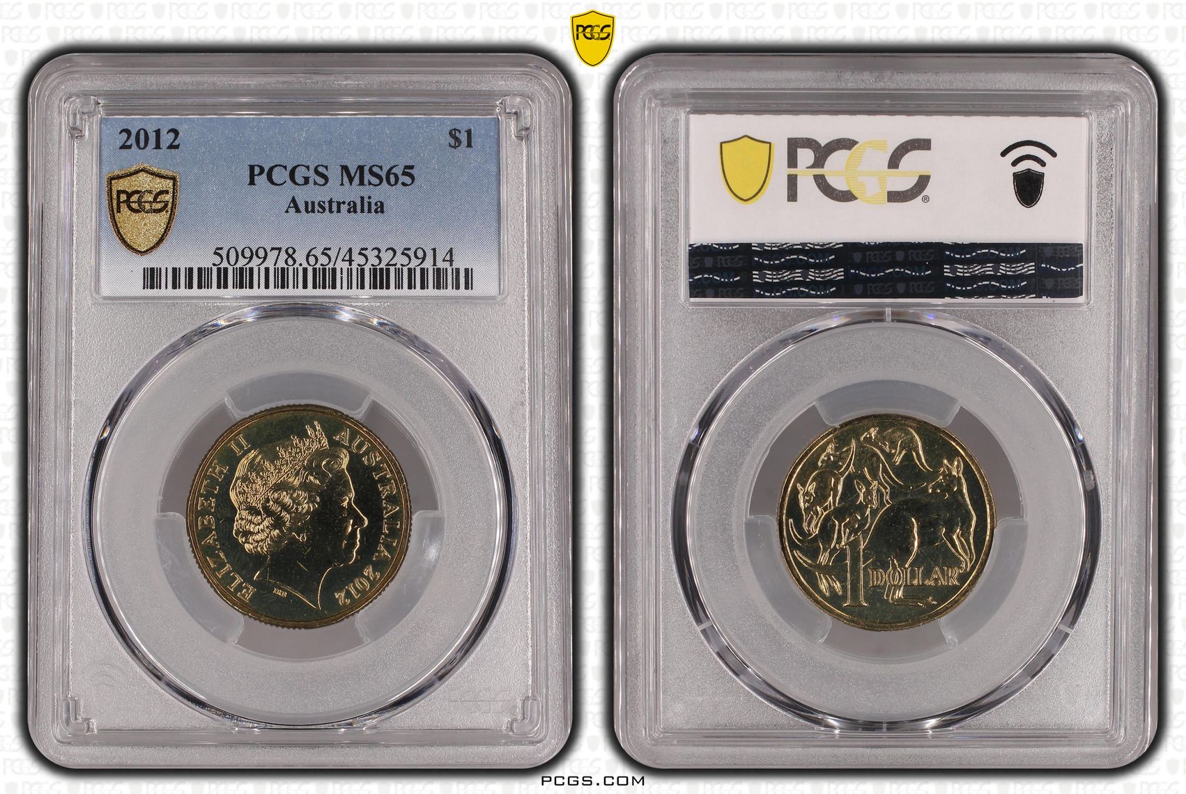 One Dollar, 2012, PCGS MS65