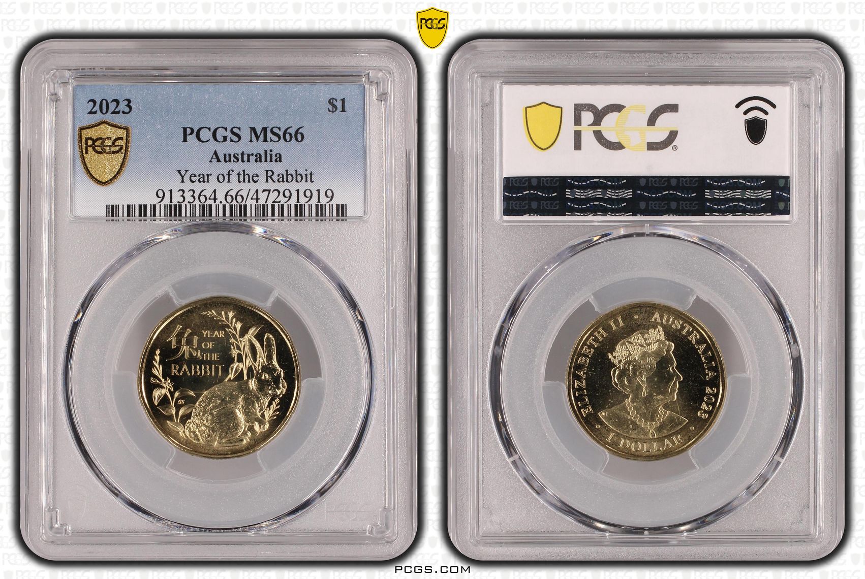 Year of the Rabbit, One Dollar, 2023, PCGS MS 66