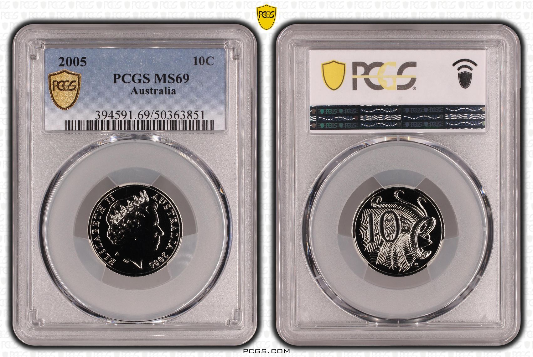Ten Cent, 2005, PCGS MS69
