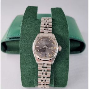 ROLEX LADIES SILVER DATEJUST - 51611/32