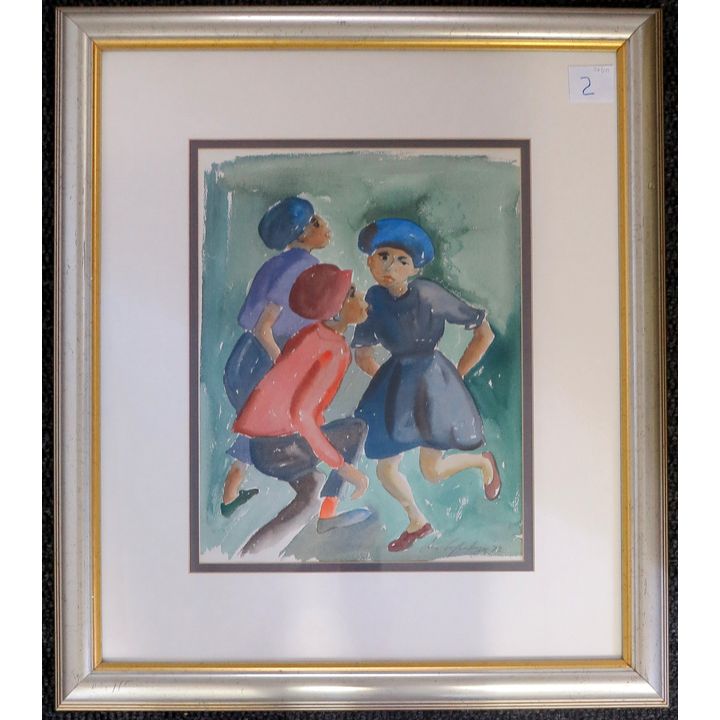 IRIS AMPENBERGER - WATERCOLOUR, signed and dated '73
