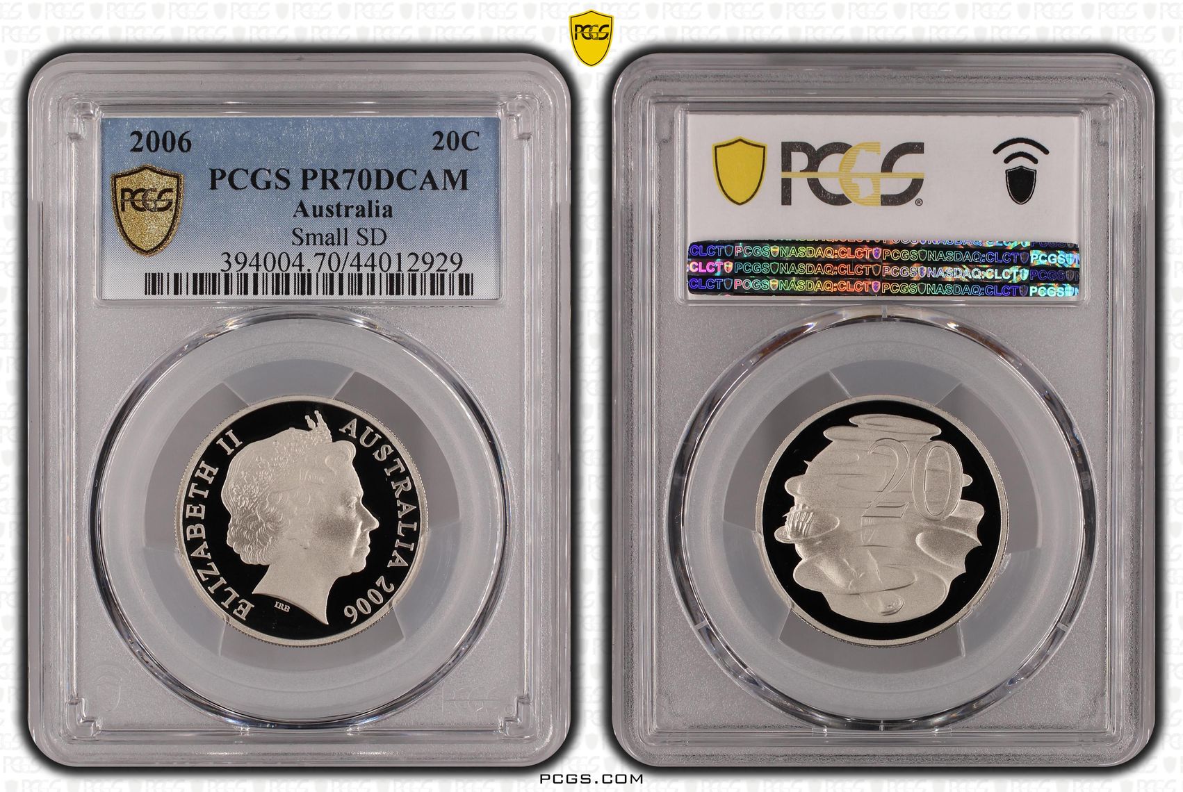 2006 Australian Twenty Cent, 20c Proof Small SD PCGS - PR70DCAM POP 39/0 -929