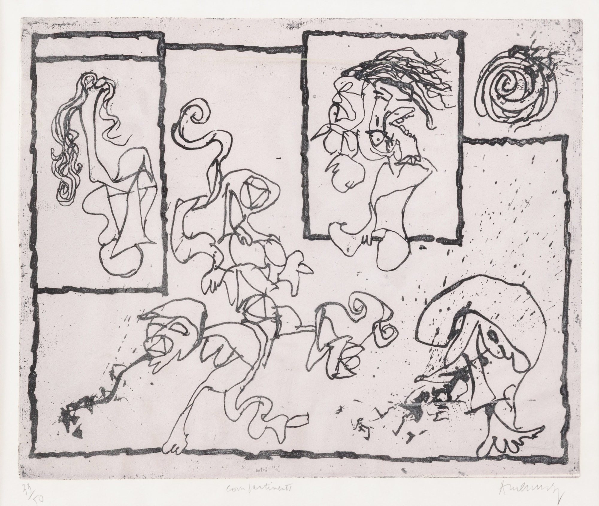 Pierre alechinsky (°1927) – kavel bij Bernaerts, Antwerp