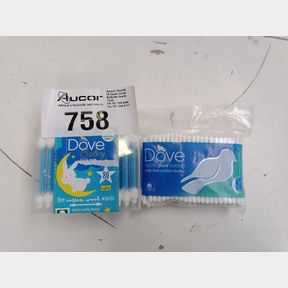 DOVE BABY COTTON WOOL WANDS - 80 S - | DOVE COTTON EAR BUDS IN BAG - 200 S - GREAT VALUE. SOFT AND PLIABLE EASY TO USE