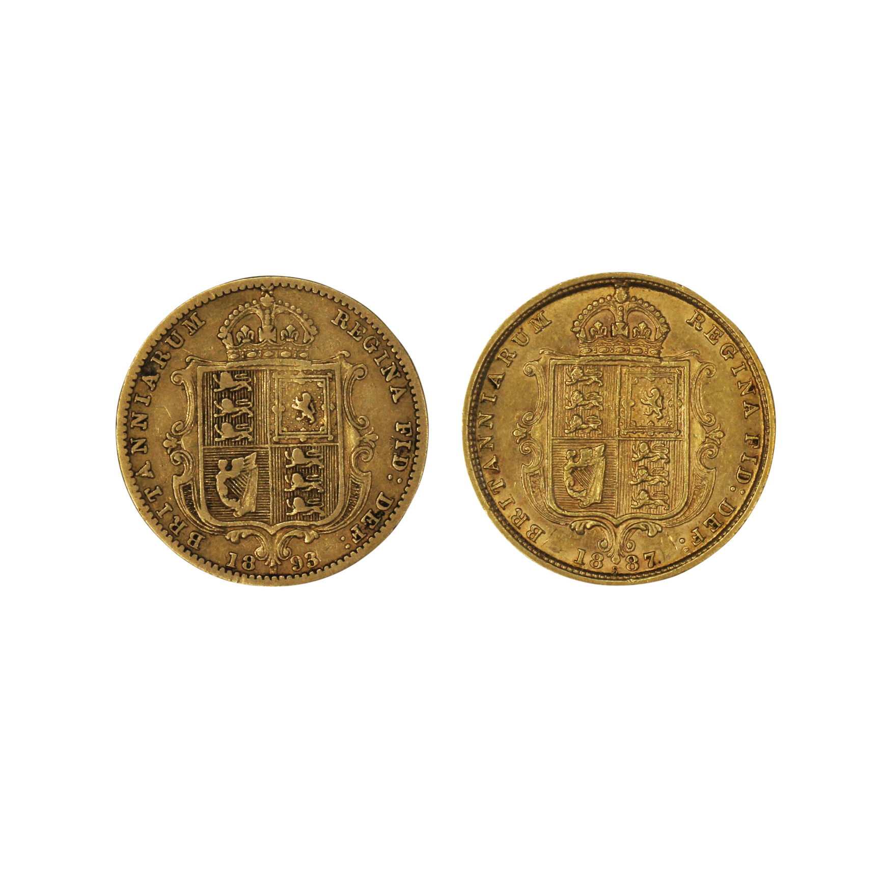 1198. · Group, Victoria, Half Sovereign, Fine