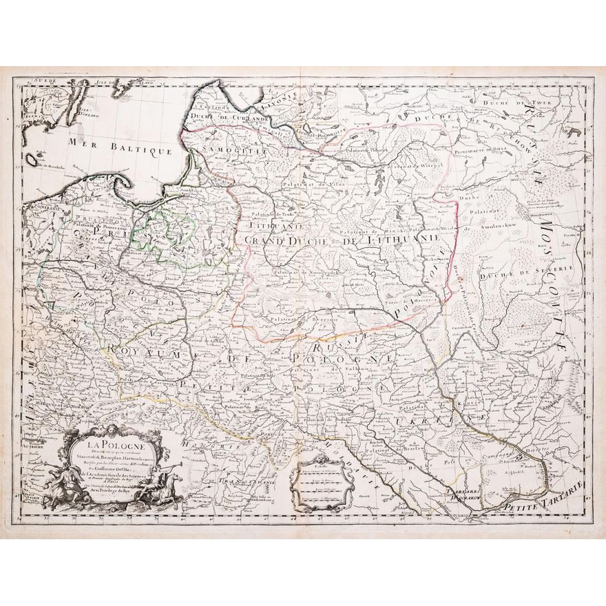 Guillaume de l’Isle | La Pologne dresée sur ce qu’en ont donne Starovolsk, Beauplan, Hartknoch…