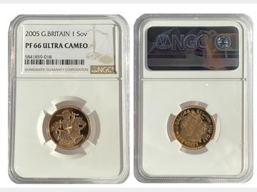 2005 GOLD PROOF SOVEREIGN PF66 ULTRA CAMEO